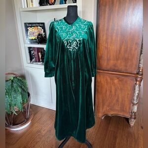 Vintage Cachet Green Housecoat by Sears‎